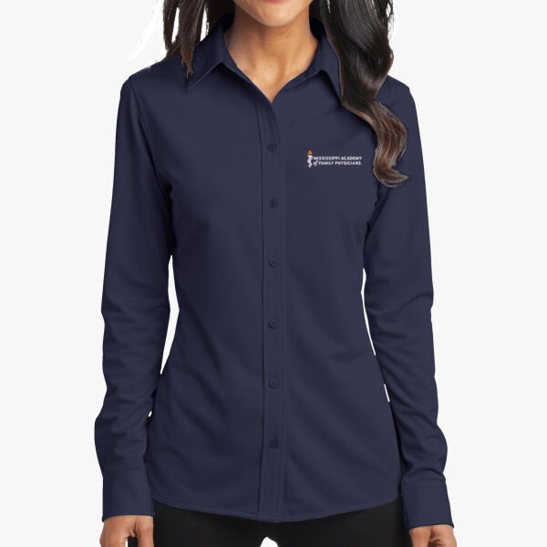 Women's Dimension Knit Dress Shirt Thumbnail